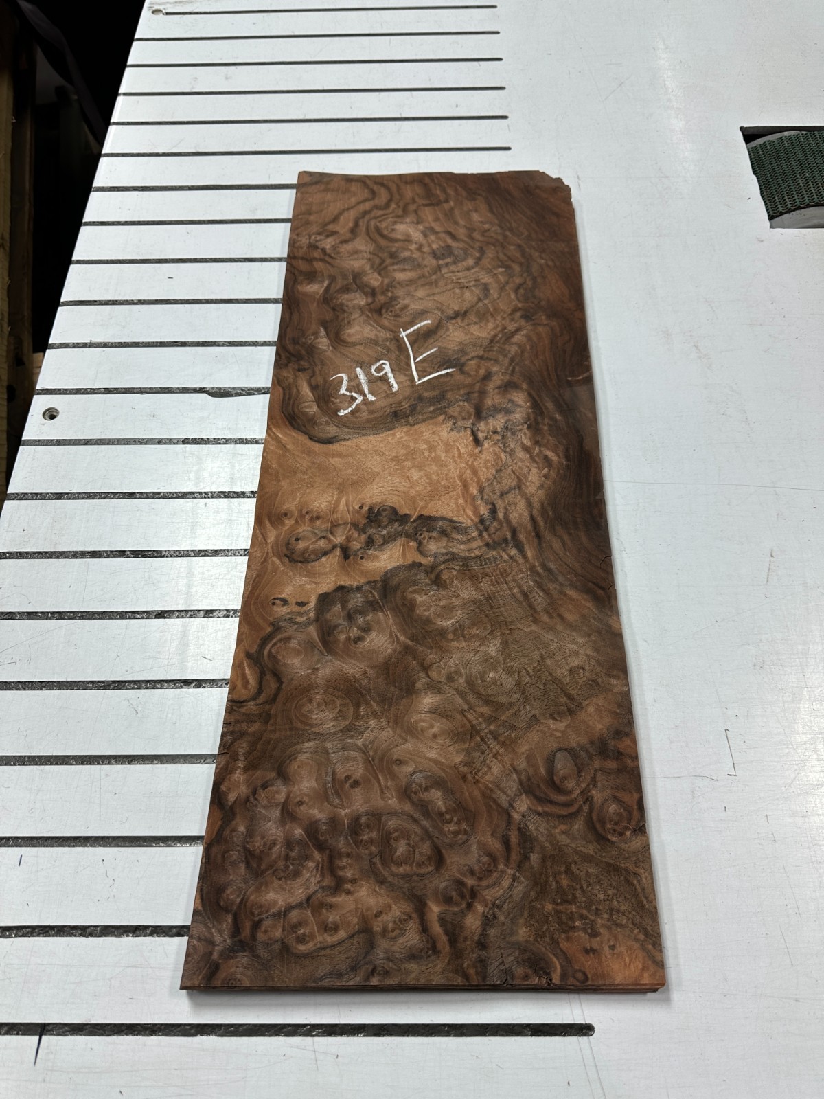 Walnut Burl Raw Wood Veneer 2 sheets 25'' x 10'' 319E