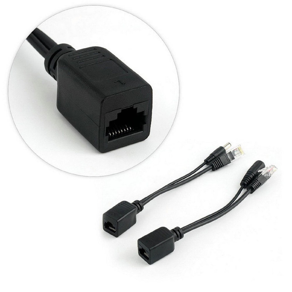1 Pair POE Cable Passive Power Over Ethernet Adapter Cable Splitter For IP Camea