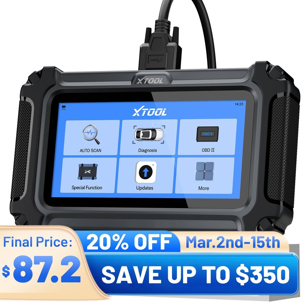 XTOOL D5 OBD2 Scanner Engine ABS SRS Transmission Diagnostic Tool Code Reader