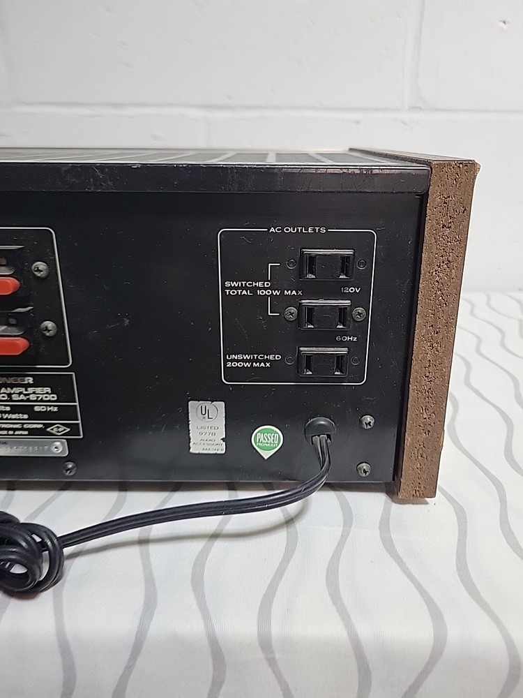Vintage Pioneer SA-6700 Amp - Japan - Powers On - Needs Knobs & Bulbs