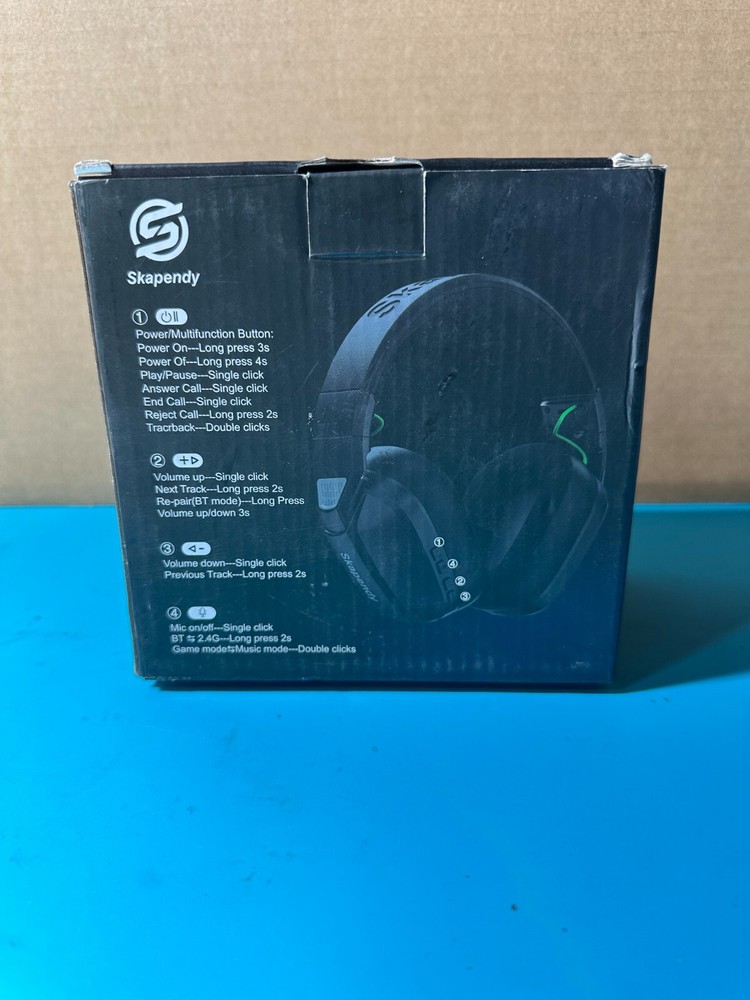 Wireless Gaming Headset Skapendy VK80 Multi-Platform Black/White-NOB