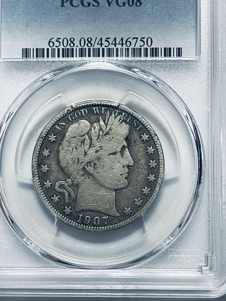 1907 Barber Half Dollar PCGS VG08
