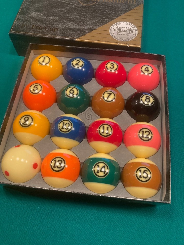 Aramith Tournament Pro Cup TV pool balls