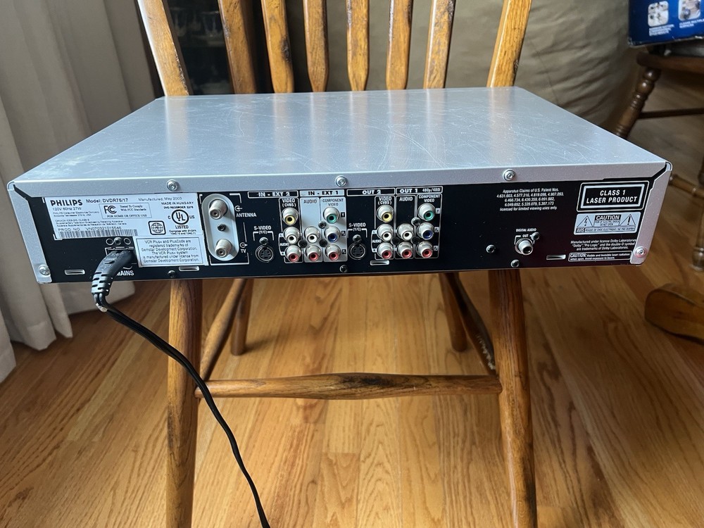 Philips DVDR75/17 DVD Recorder Player Progressive Scan With Remote Tested