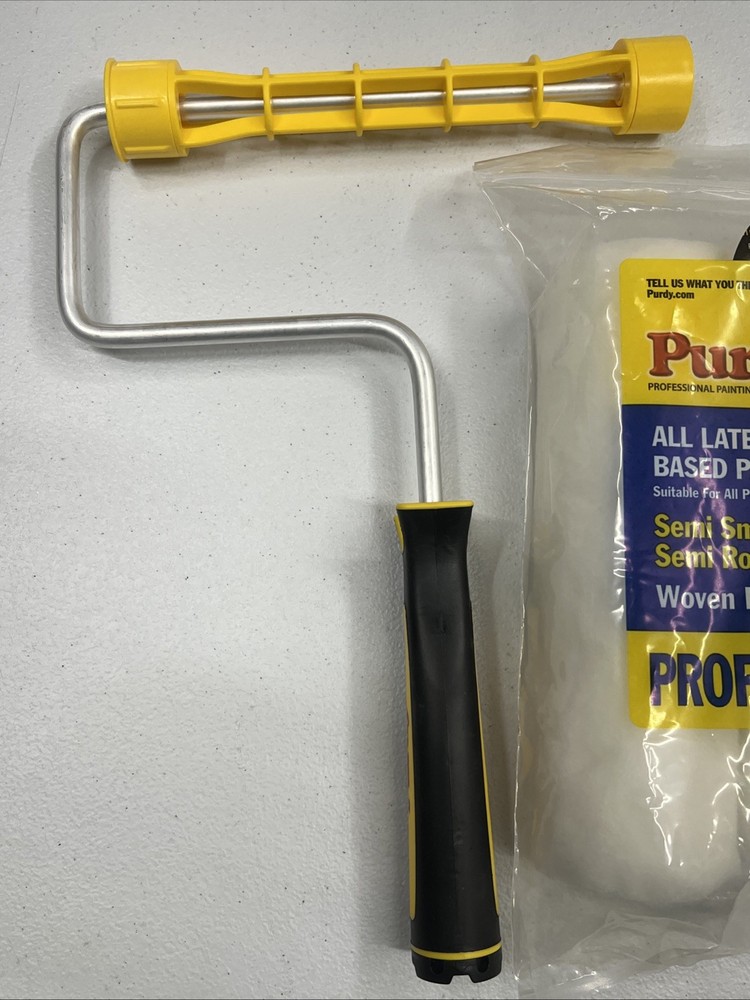 Purdy 9” Paint Roller Frame & 3pk White Dove Rollers Set & 2pk 3/4 Core Rollers