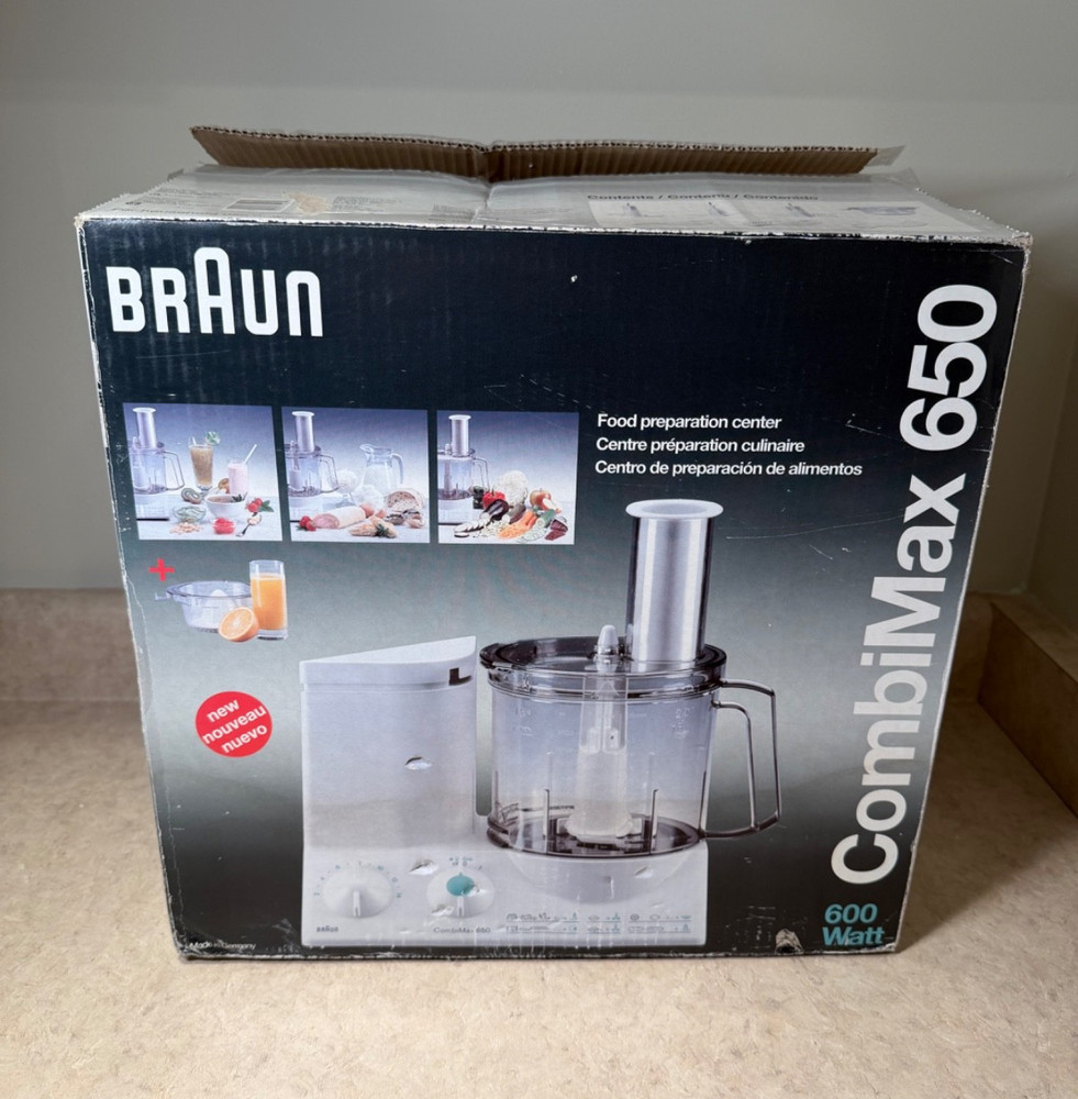 Braun Combimax 650 14 Speed Food Processor W/ Blades & Attachments