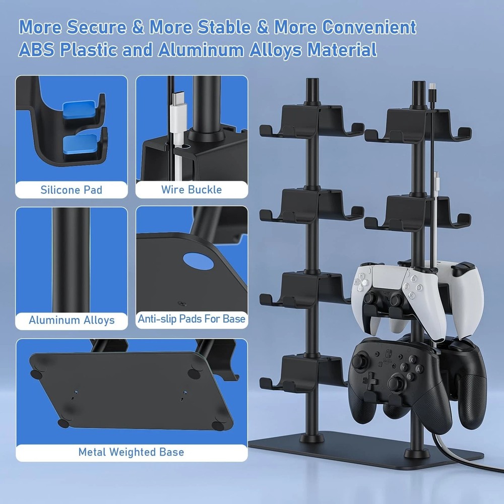 Controller Holder for 16 Xbox PS5 PS4 Gaming Controller, Video Game Controlle...