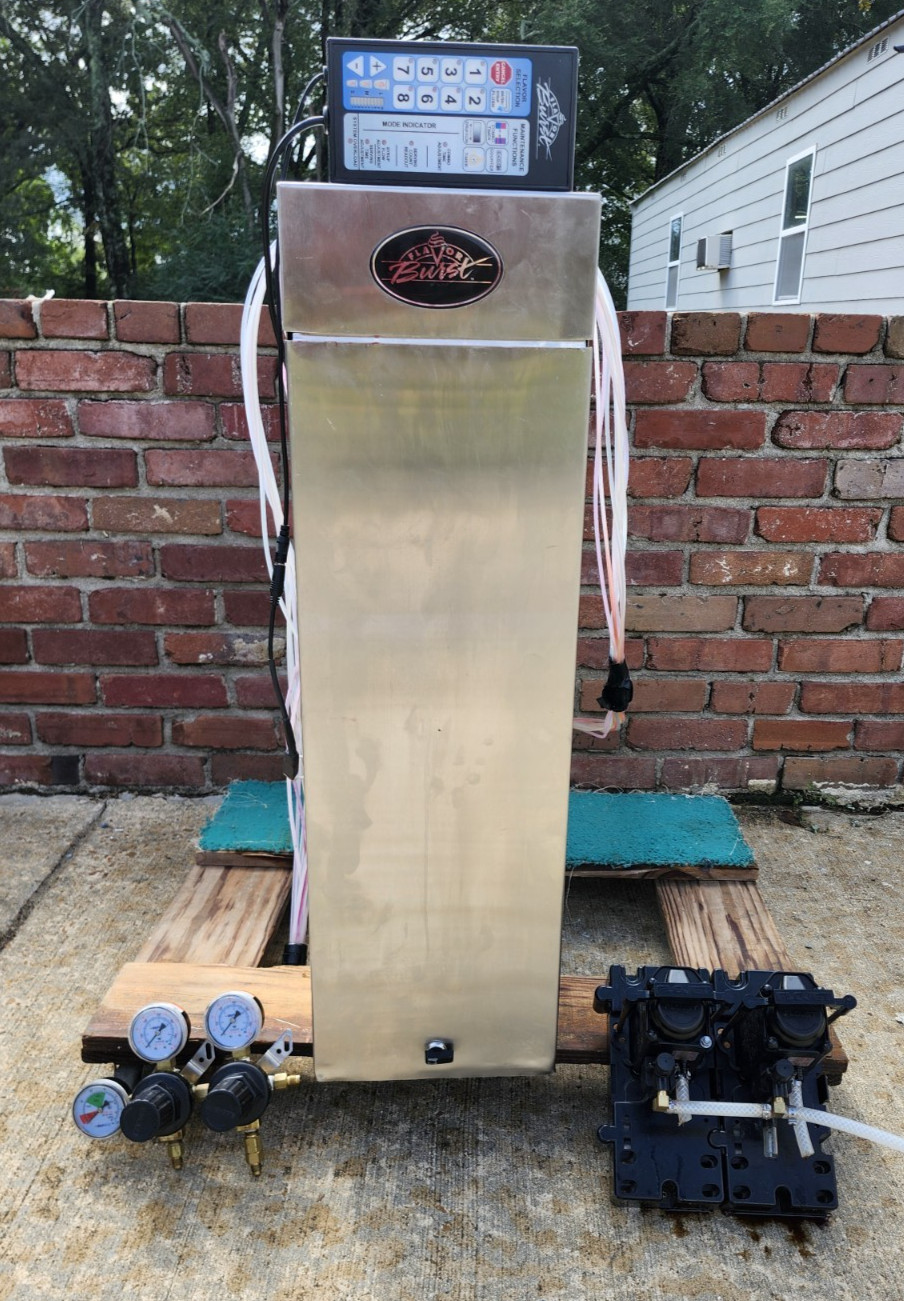 FLAVORBURST FB80S-08 Frozen Beverage Flavor Injector with Pumps and gauge