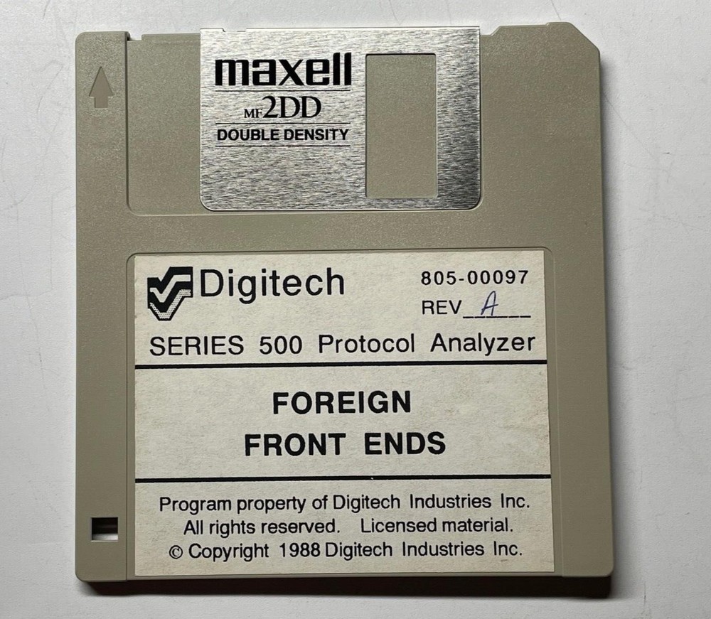 Digitech 805-00097 Series 500 Protocol Analy Foreign Front Ends Disk