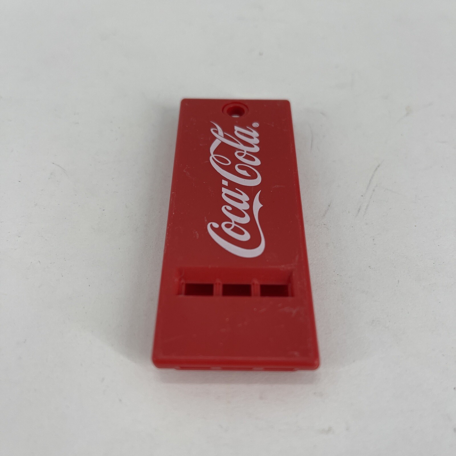 Lot Of 2 Vintage Coca Cola Coke Red Whistle with White Writing MADE IN USA