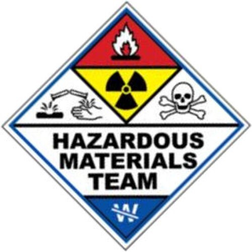 2 Inch Reflective Haz Mat Hazardous Materials Team Helmet Sticker