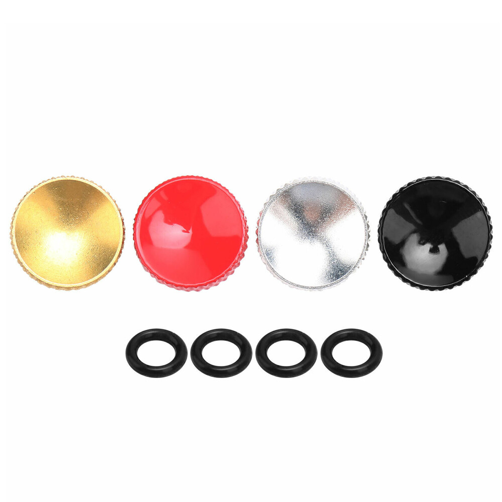 2 PCS Brass Concave Shutter Release Button Rubber Ring For Fujifilm Leica Nikon