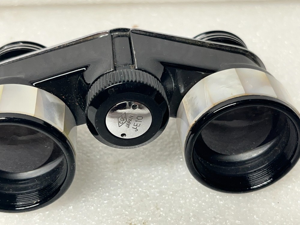 Binoculars 2.5X Binolux J-B142 Coated Compact Opera Leather Case Japan