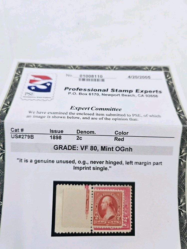 Scott 279b 2c George Washington 1898