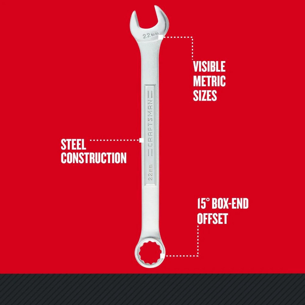 Craftsman Metric Combination Wrench Set , 15Pc