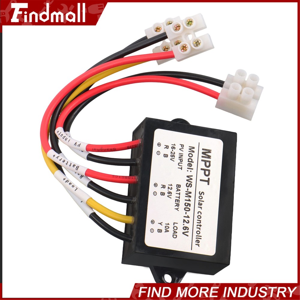 Findmall Solar Battery Charge Controller Boost MPPT Voltage Adjustable 150W