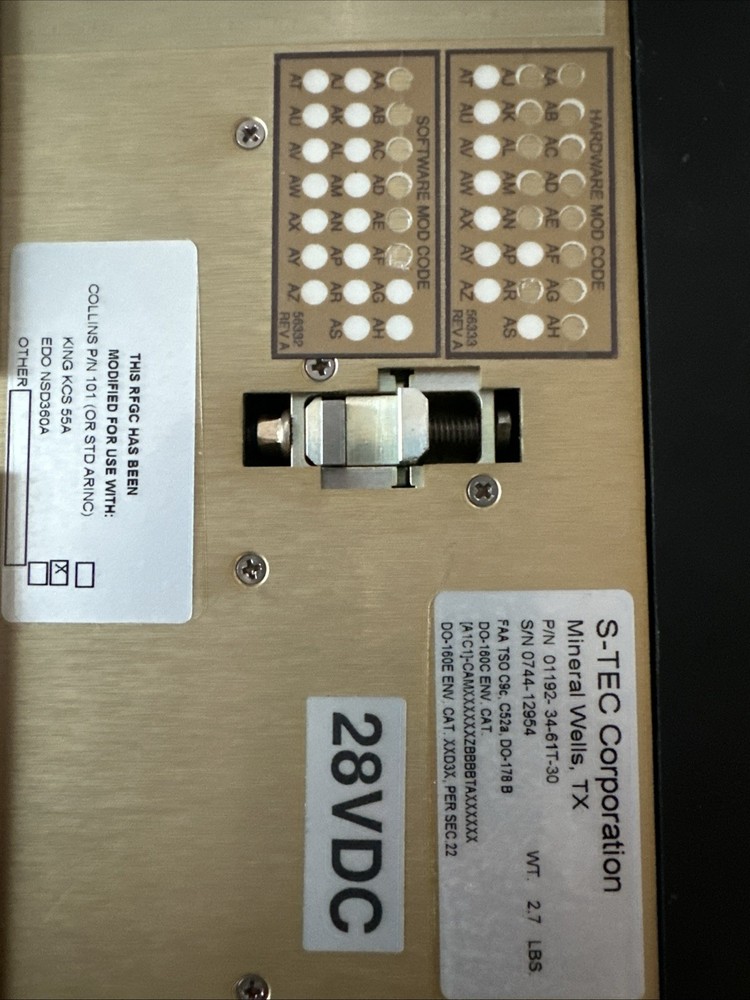 S-TEC 55X Autopilot System – Removed Working – Cirrus Upgrade