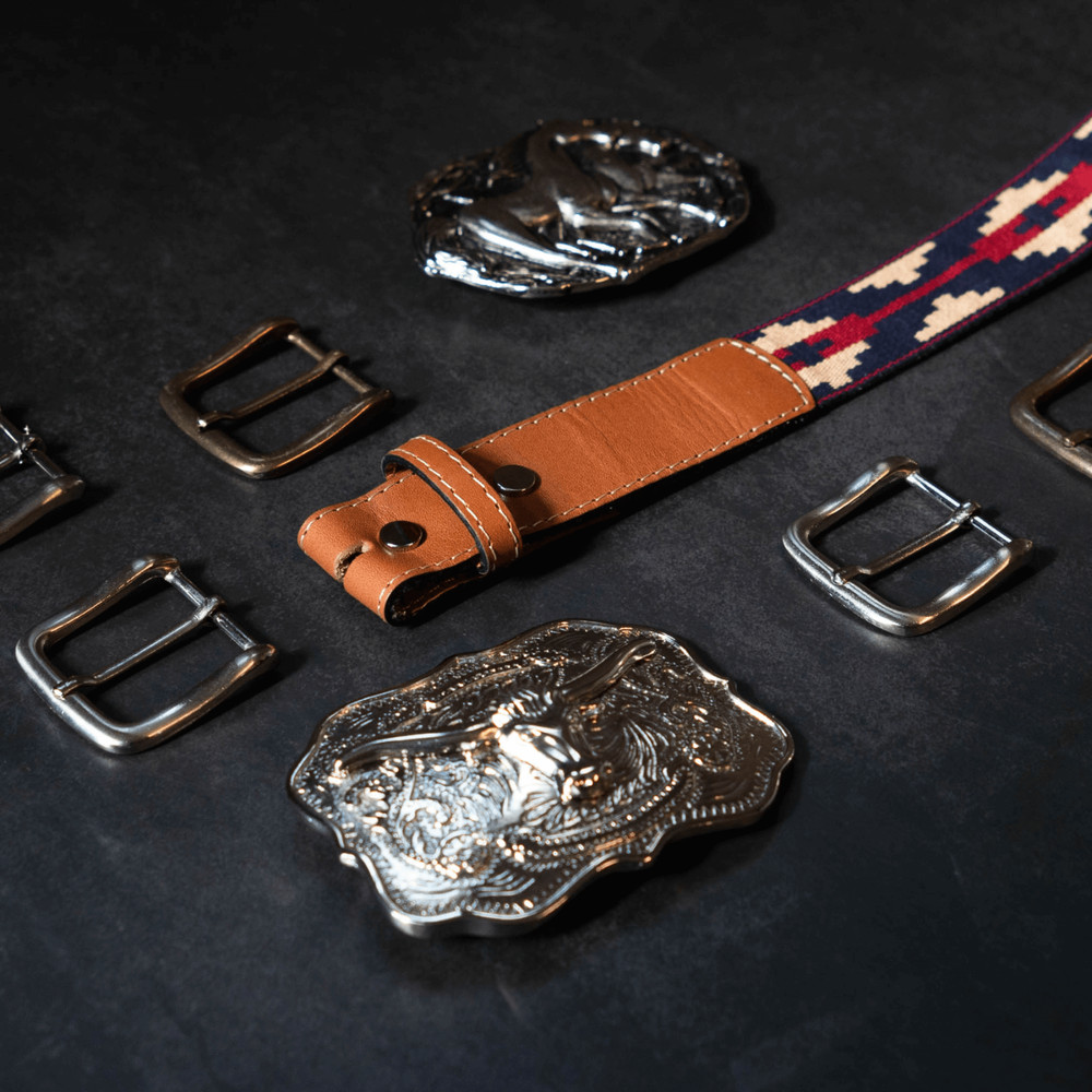 Interchangeable Buckle Leather and Guarda Pampa Belt