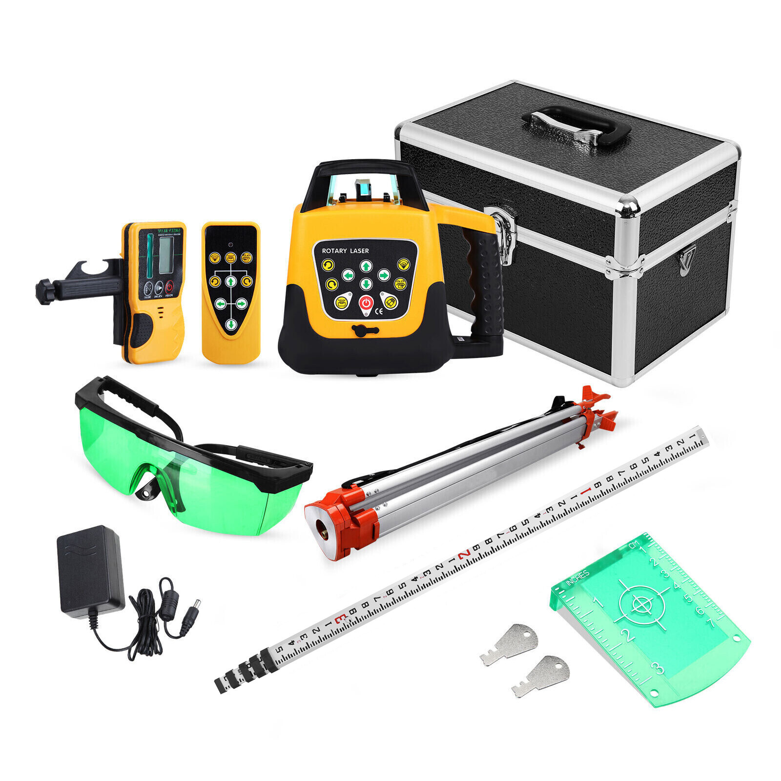 Self Leveling Laser Level Kit Green Beam 360 Rotary Rotating +Tripod+ Caliper US