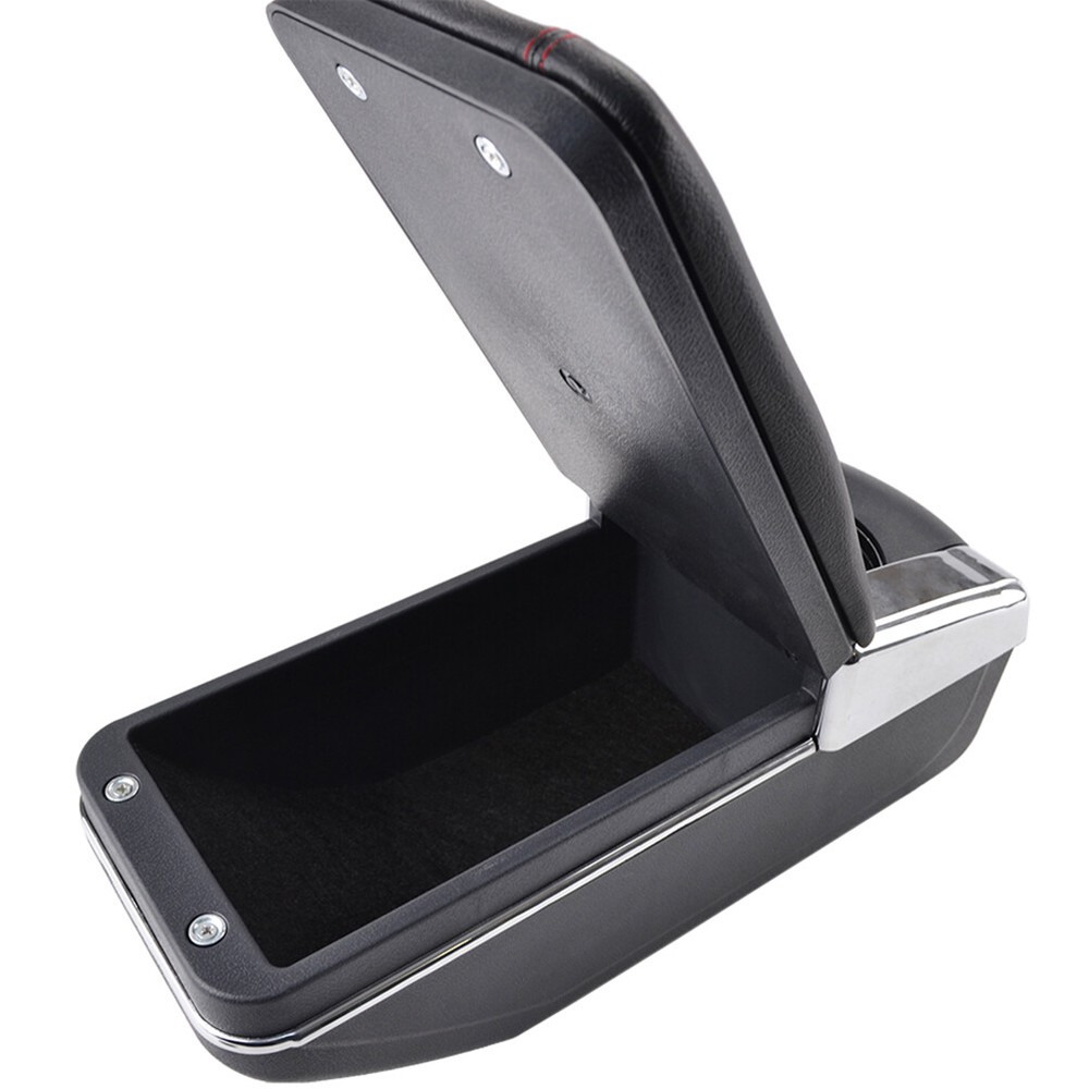 For Honda Fit Jazz 2009-2013 Central Console Armrest Storage Compartment Black