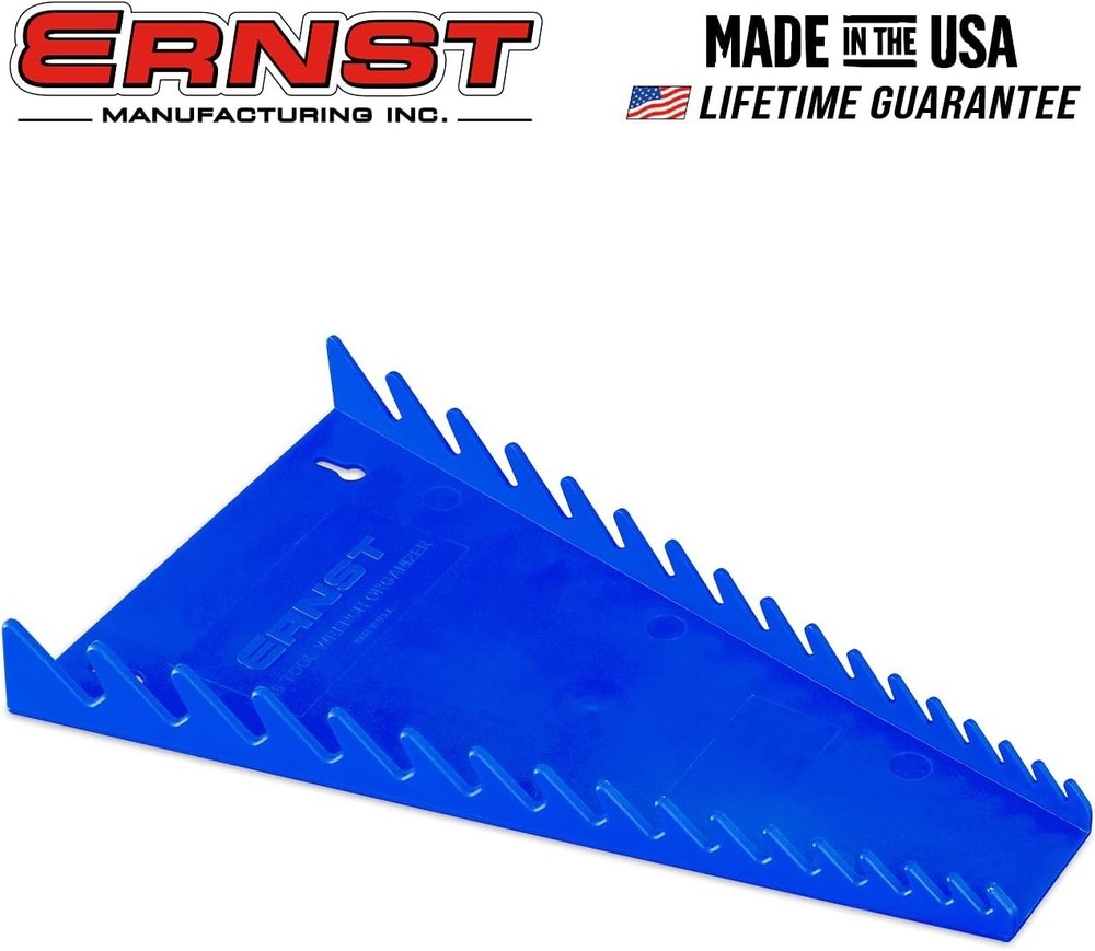 Compact Blue Wrench Organizer Tray for 16 Tools - Easy Installation & Durable