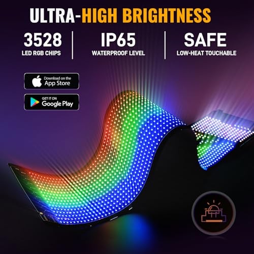 2PCS Synchronized Devil Eyes Light for Truck, 23.4”X4.7” Flex Car Window LED