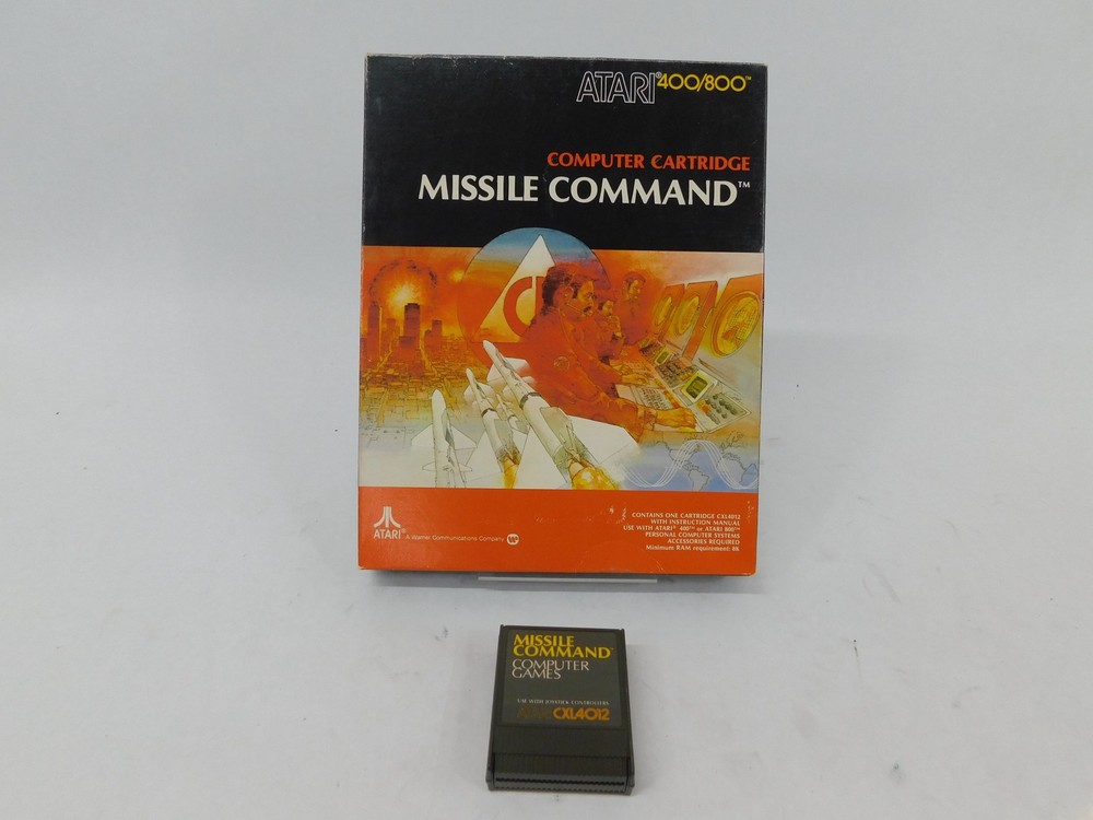 Atari CXL4012 Missile Command Vintage Computer Game Cartirdge (nice)