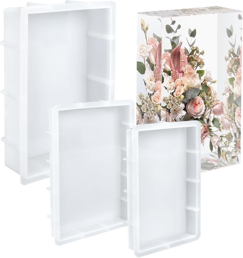 Large Rectangular Silicone Molds - Perfect for Flower Preservation & DIY Crafts