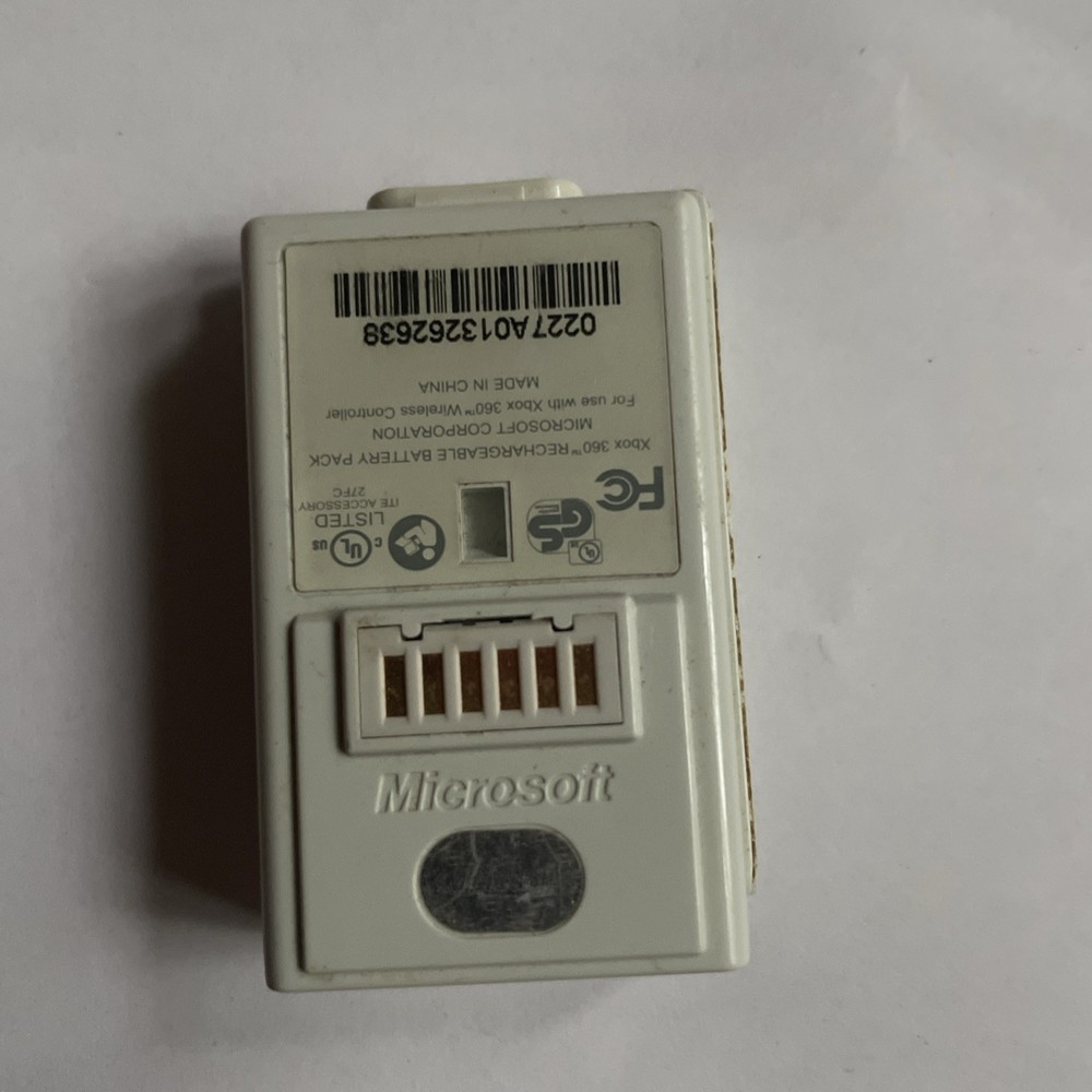 New OEM Microsoft Battery For Xbox 360 Wireless Controller Rechargeable White