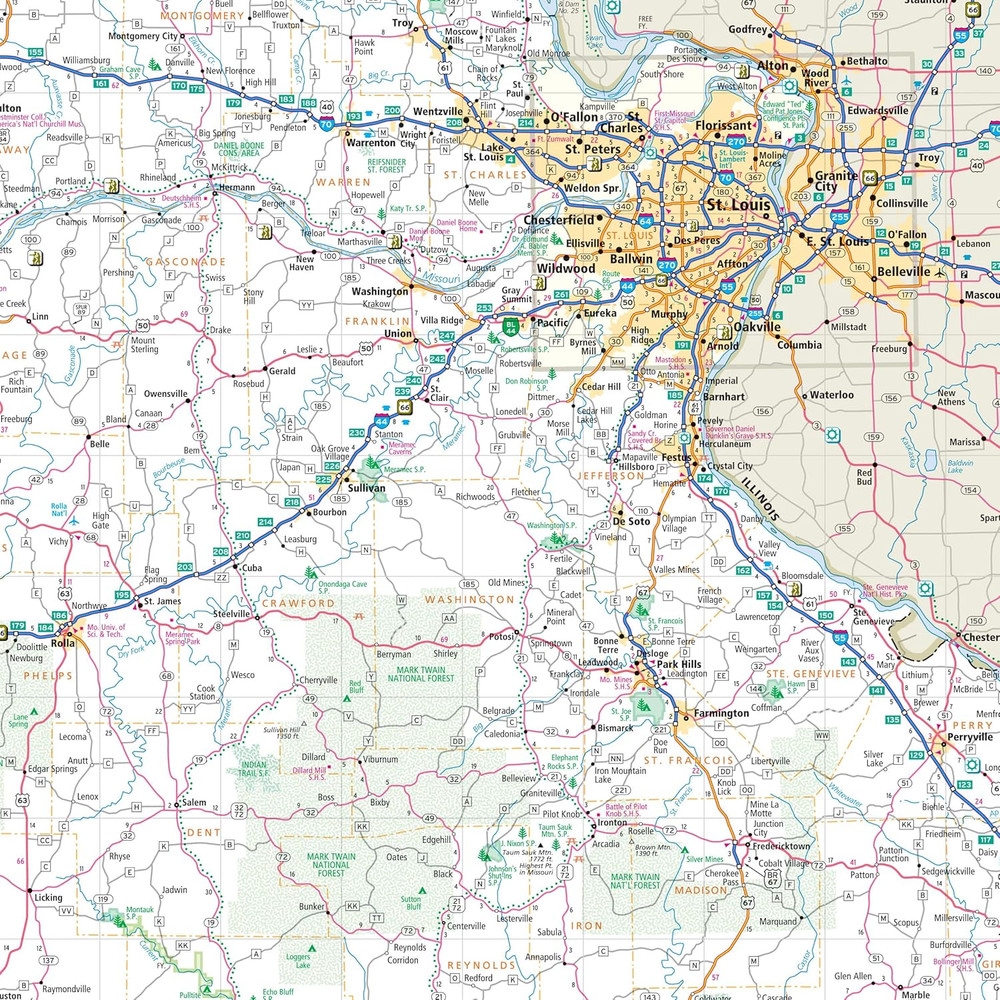 Rand McNally Easy to Read: Missouri State Map