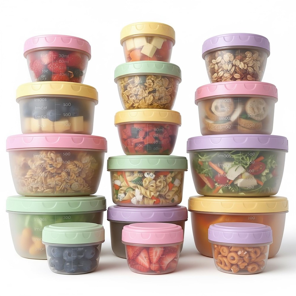 Fruasio 16 Piece Food Storage Containers with Lids Small, Multi-colored