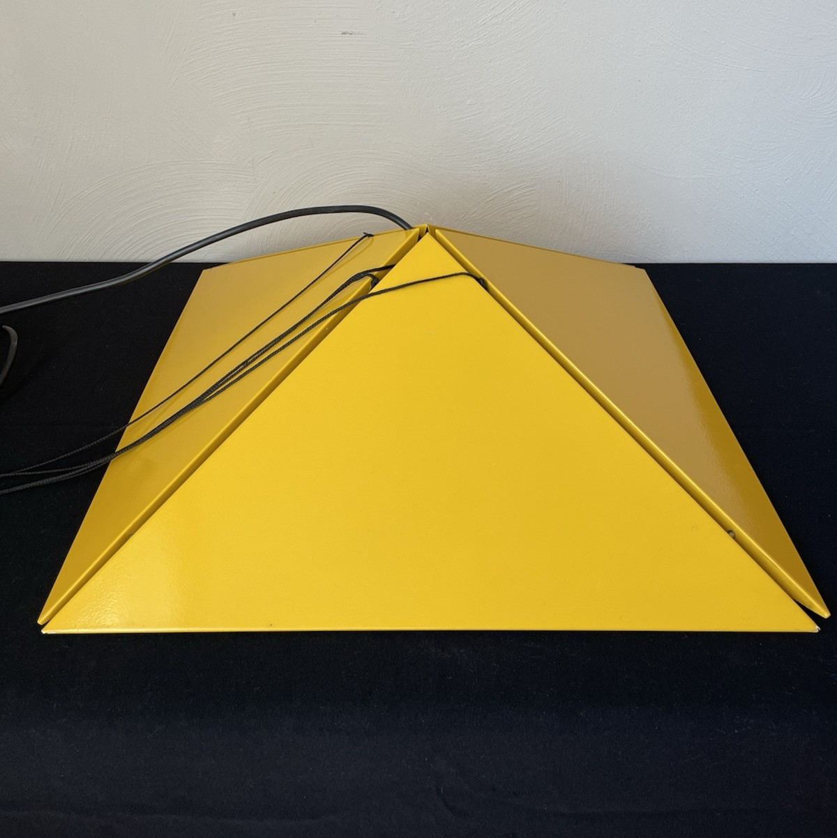 Vintage Hanging Lamp by Rodney Kinsman for Bieffeplast Postmodern Italy yellow