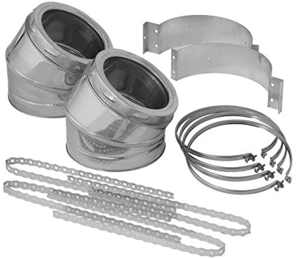 Supervent 6" ID Class-A Insulated Double Wall 30° Elbow Kit