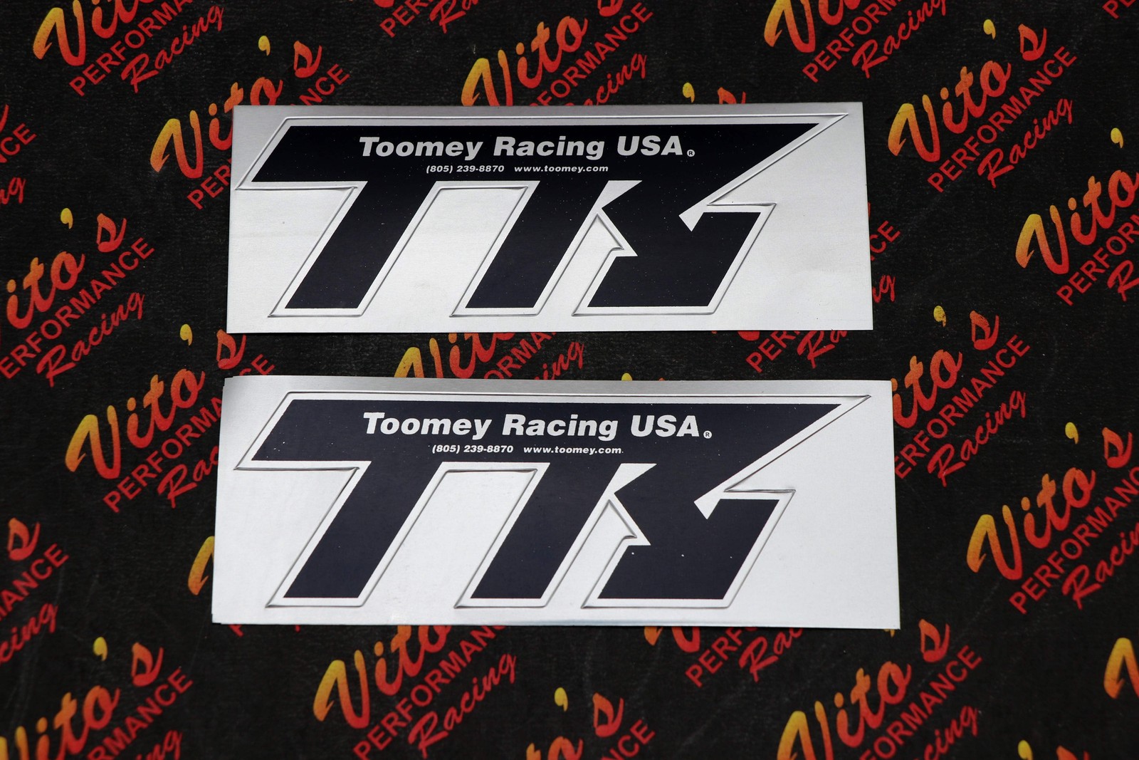 2 x TOOMEY RACING sticker label emblem decal silencer ALUMINUM HIGH HEAT B1 T5