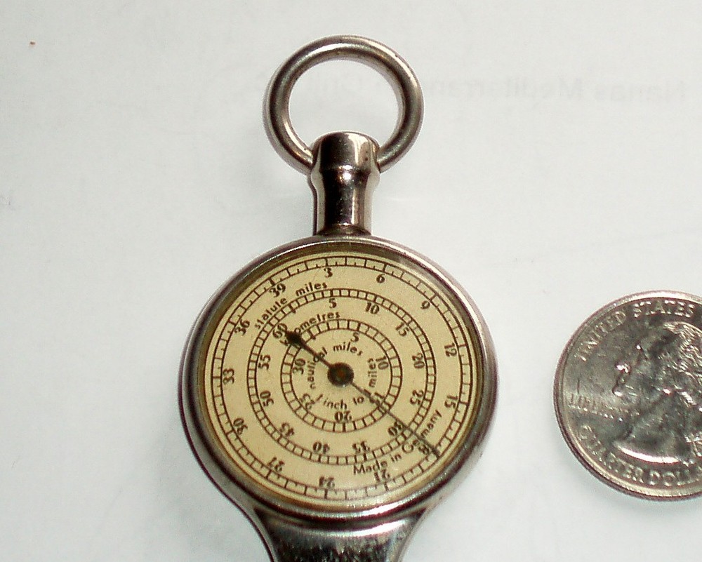 VINTAGE ANTIQUE GERMANY MAP READER NAUTICAL COMPASS MARITIME OPISOMETER TOOL