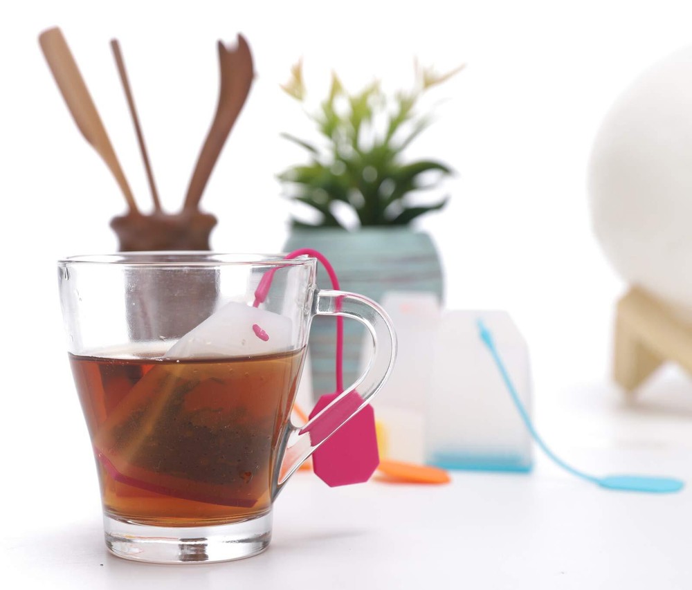 Silicone Tea Infuser 6 Pack Reusable Tea Bags Strainer Filter Spoon