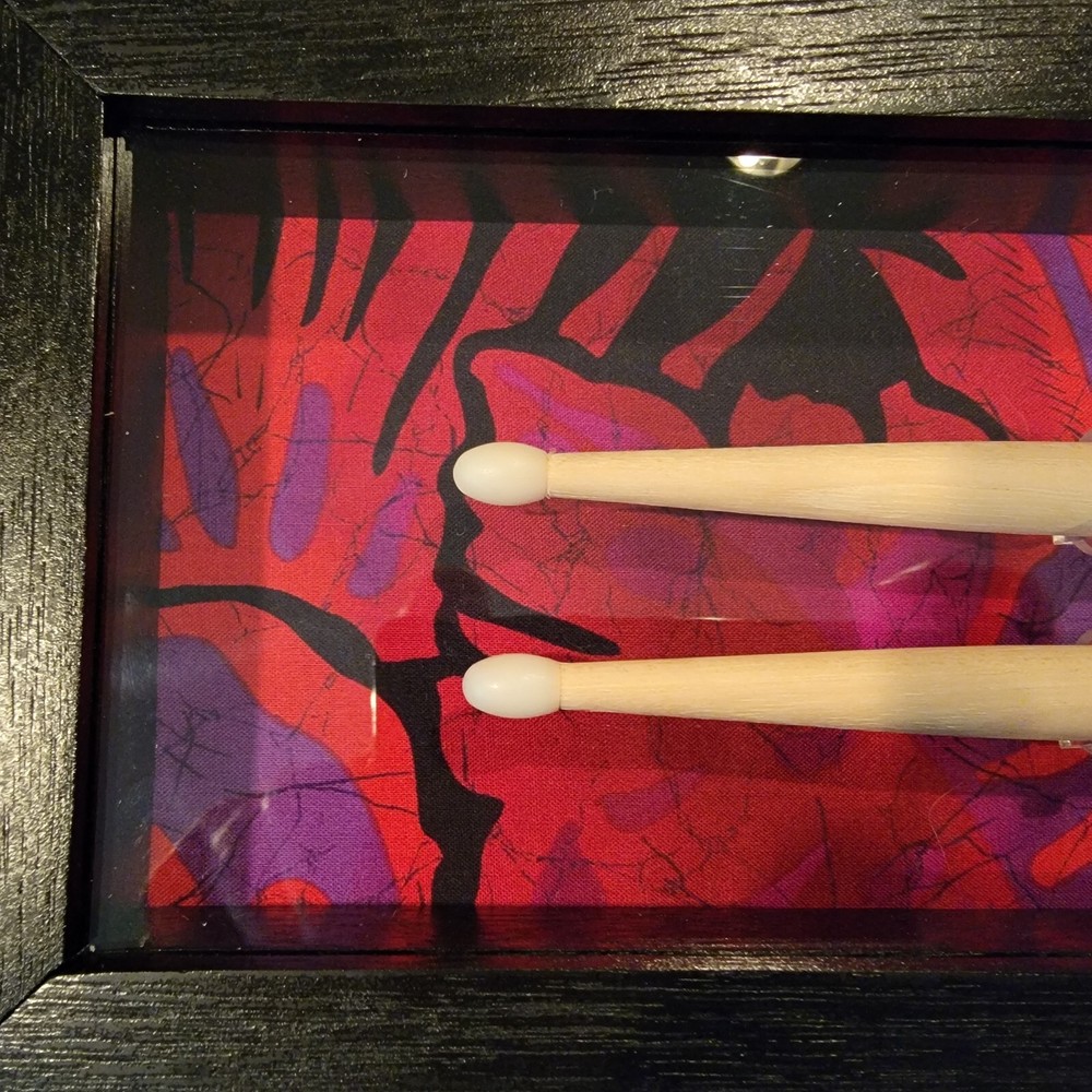 Drumstick Display Case # 41-000 (Black/Rainbow CA Batik)- Holds 2 Drum Sticks