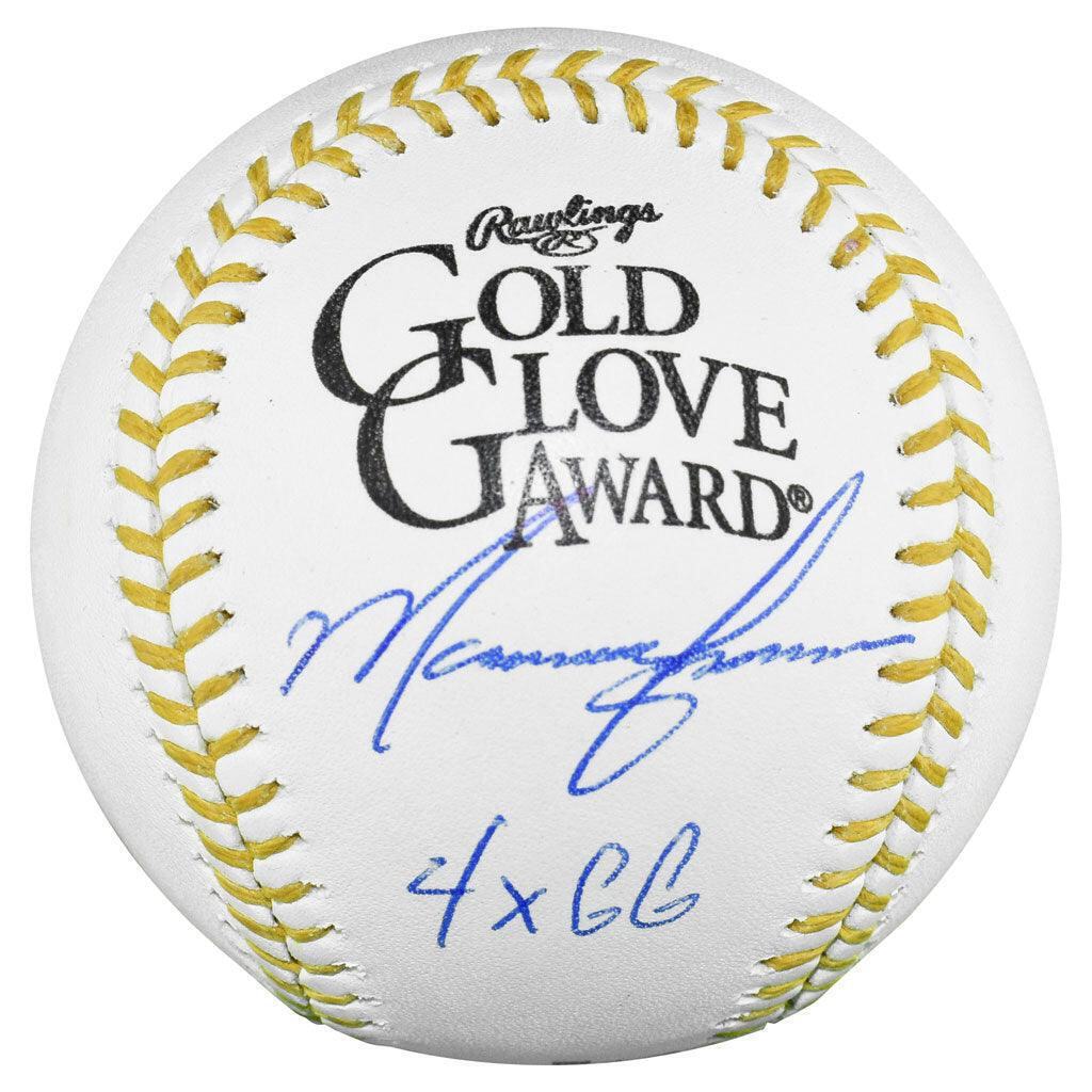 Marquis Grissom Signed 4x GG Inscription Rawlings Official MLB Gold Glove Baseba