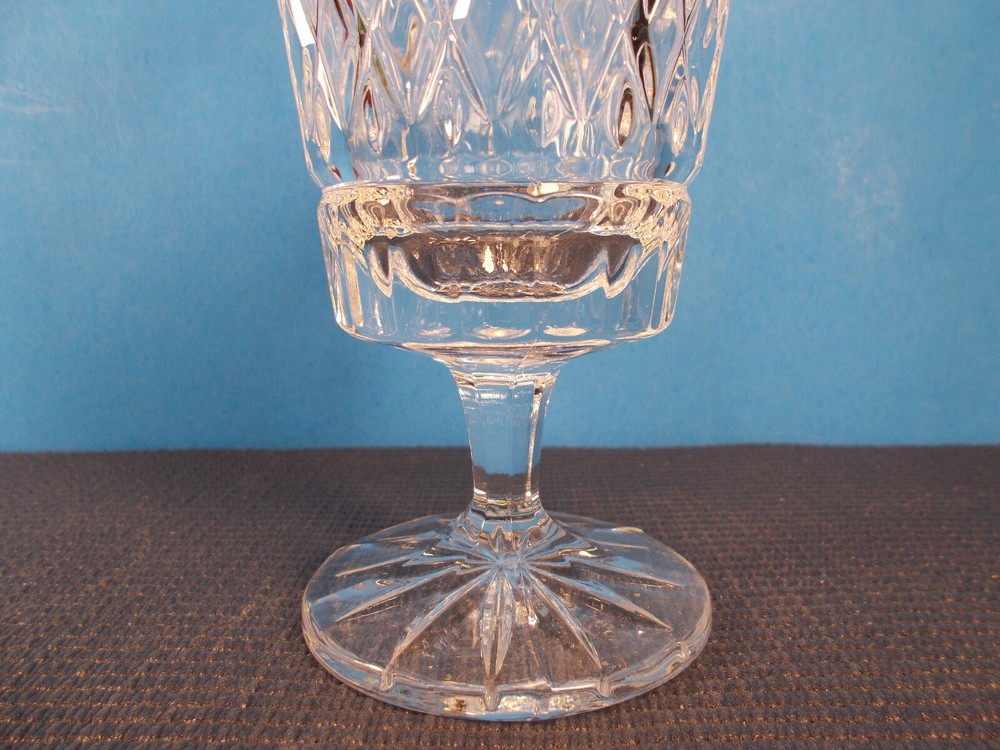 Godinger Crystal Caitlin Pattern Iced Tea Goblet 7 3/4"