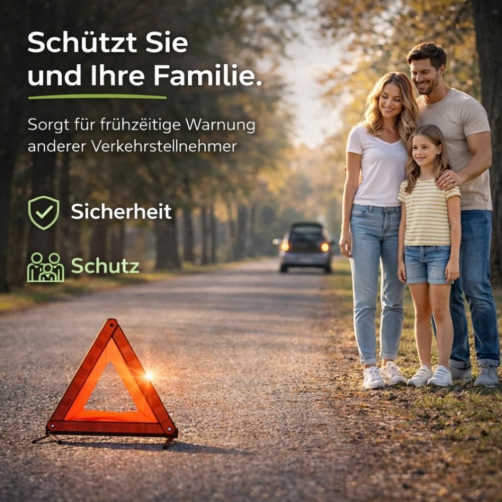 Vehicle Warning Triangle ECE R27 Emergency Triangle 2026 Red, Triangle Car Accessories Breakdown Dr...