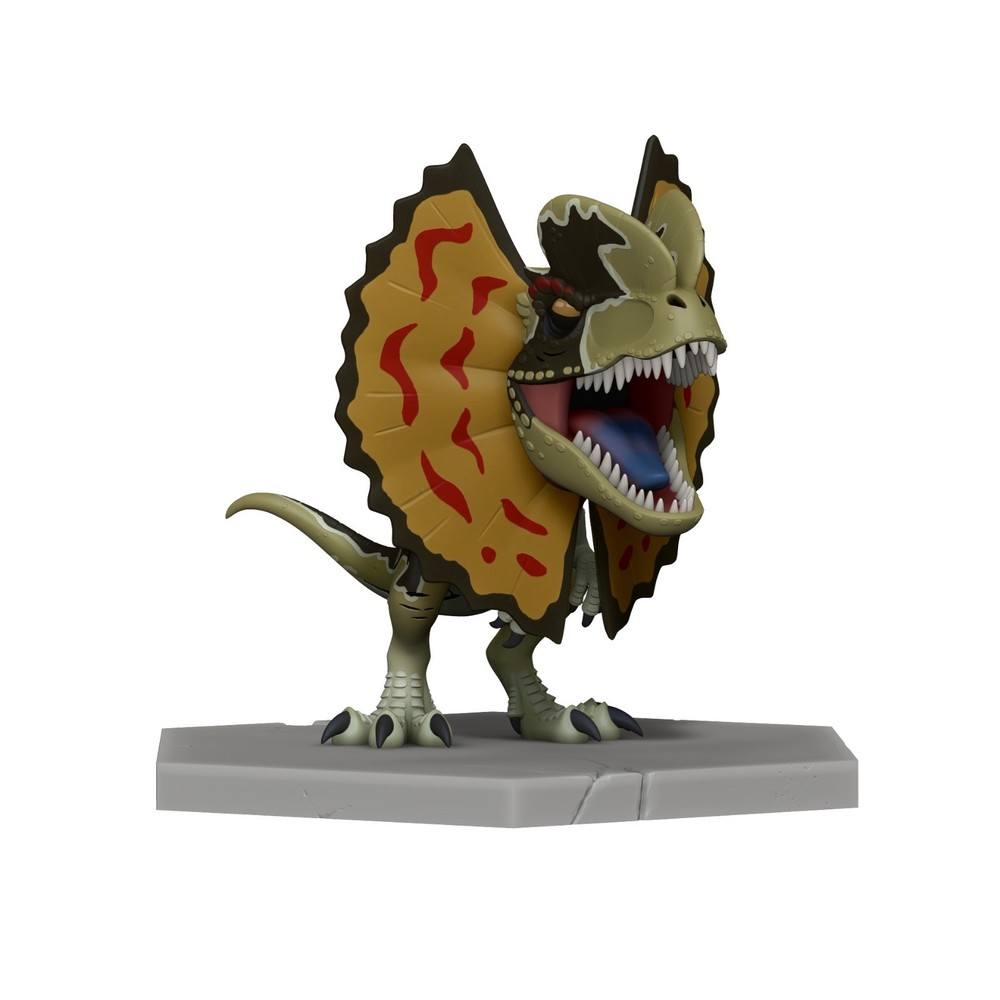 Chibi Dilophosaurus, 3d printed model painted, Jurassic Park