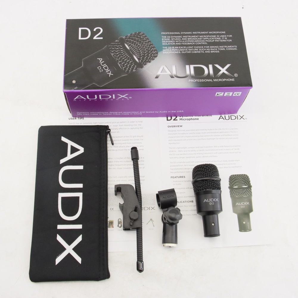 1PCS Audix D2 Hypercardioid Dynamic Instrument Microphone NEW