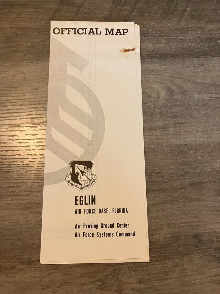 Eglin Air Force Base Florida Map 1964