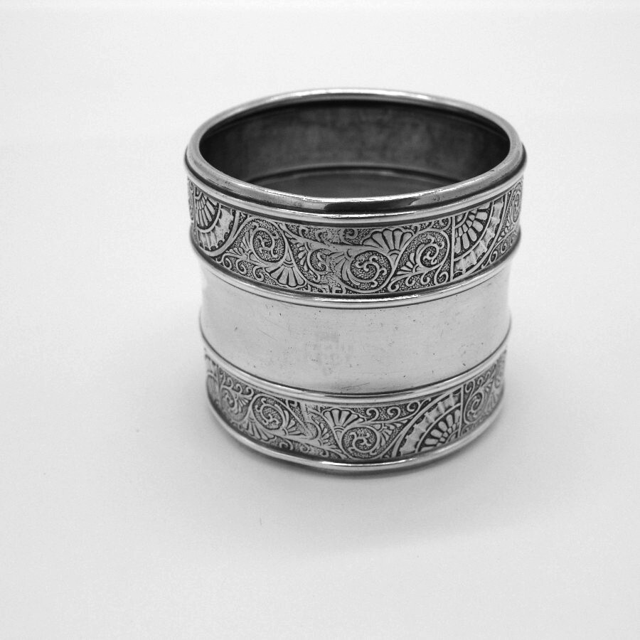 Napkin Ring Arabesque Borders Gorham Sterling Silver 1879
