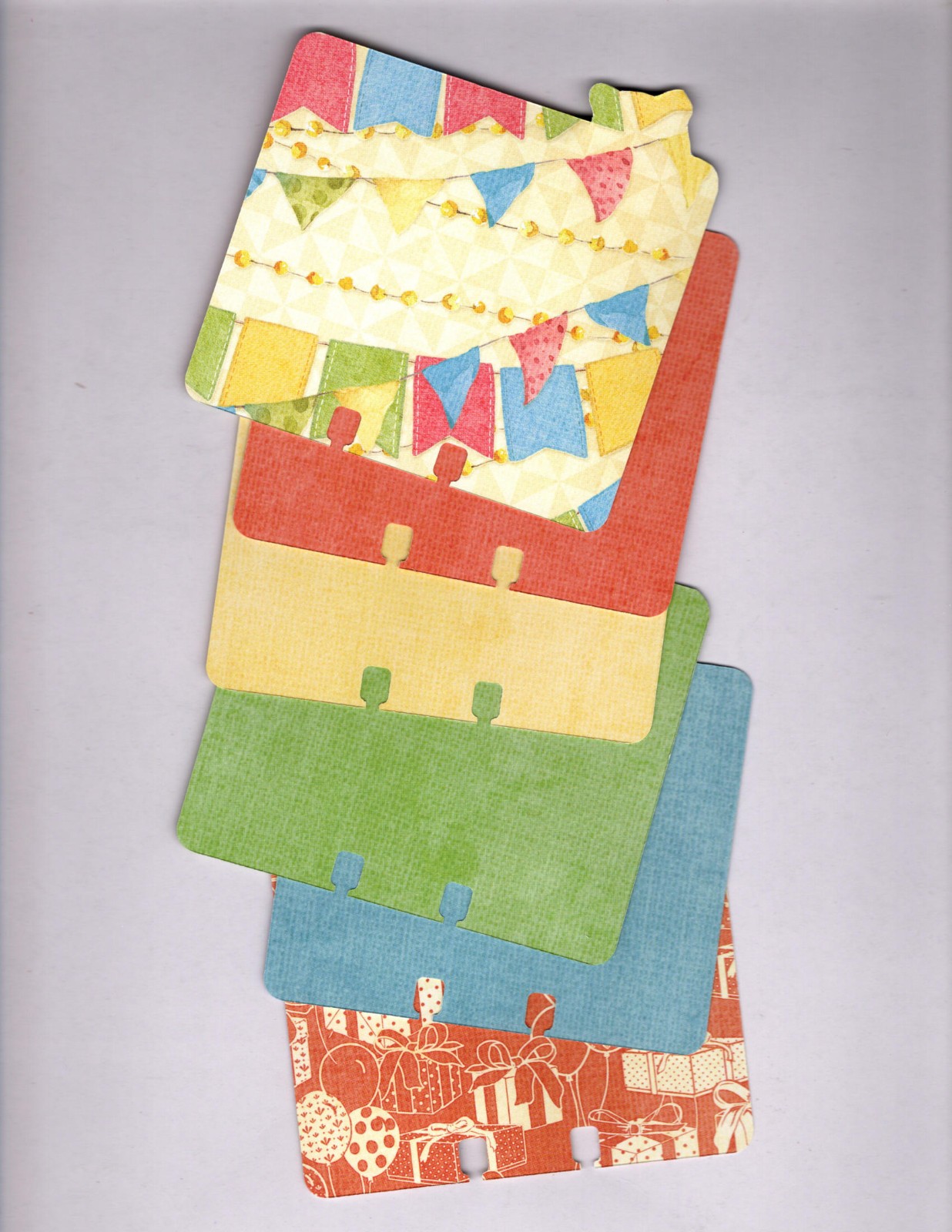 Graphic45 HIP HIP HOORAY! #1 (6pk) MEMORYDEX/ROLODEX CARDS Double-Sided HANDMADE