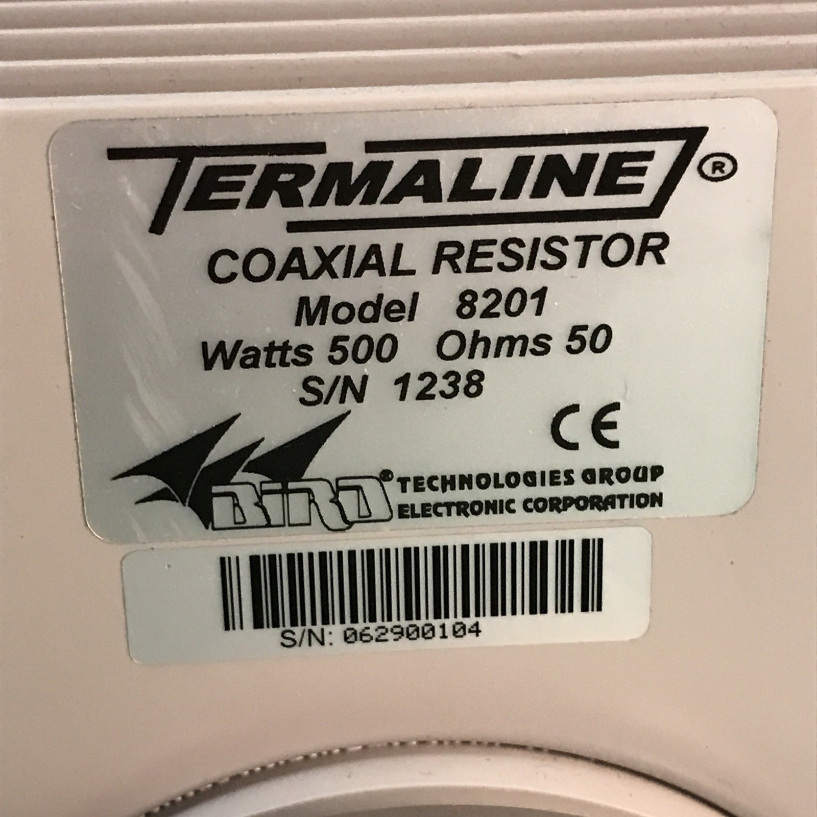 Bird Electronic Corp Termaline Coaxial Resistor Model 8201 - Watts 500 Ohms 50