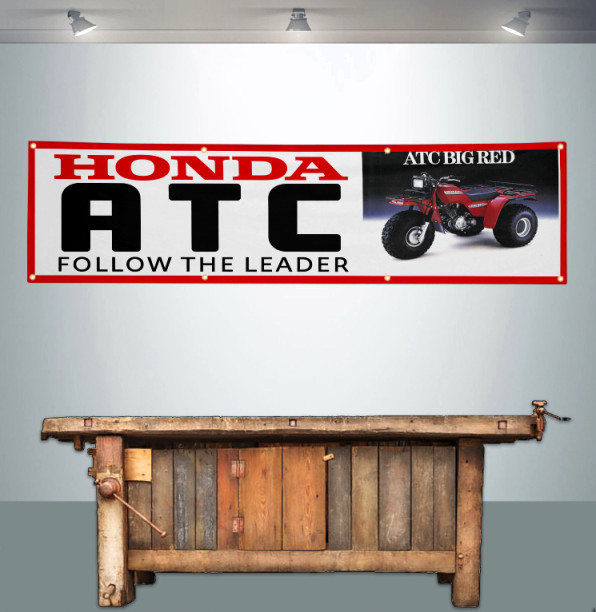 HONDA ATC BIG RED 2' X 8' BANNER FLAG