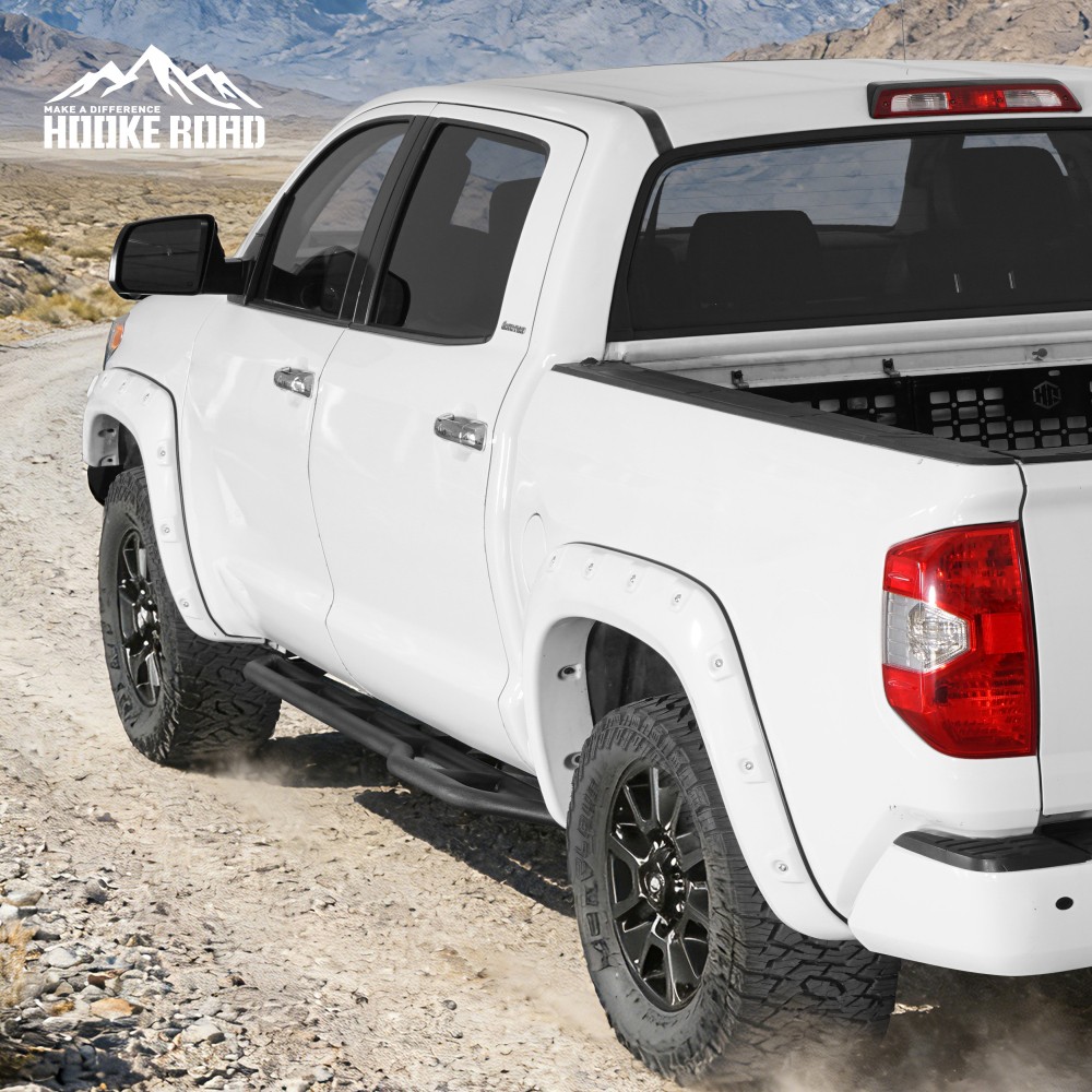 Fit 2007-2021 Toyota Tundra Crew Cab 4-door 2Pcs Steel Tube Slider Rocker Guards