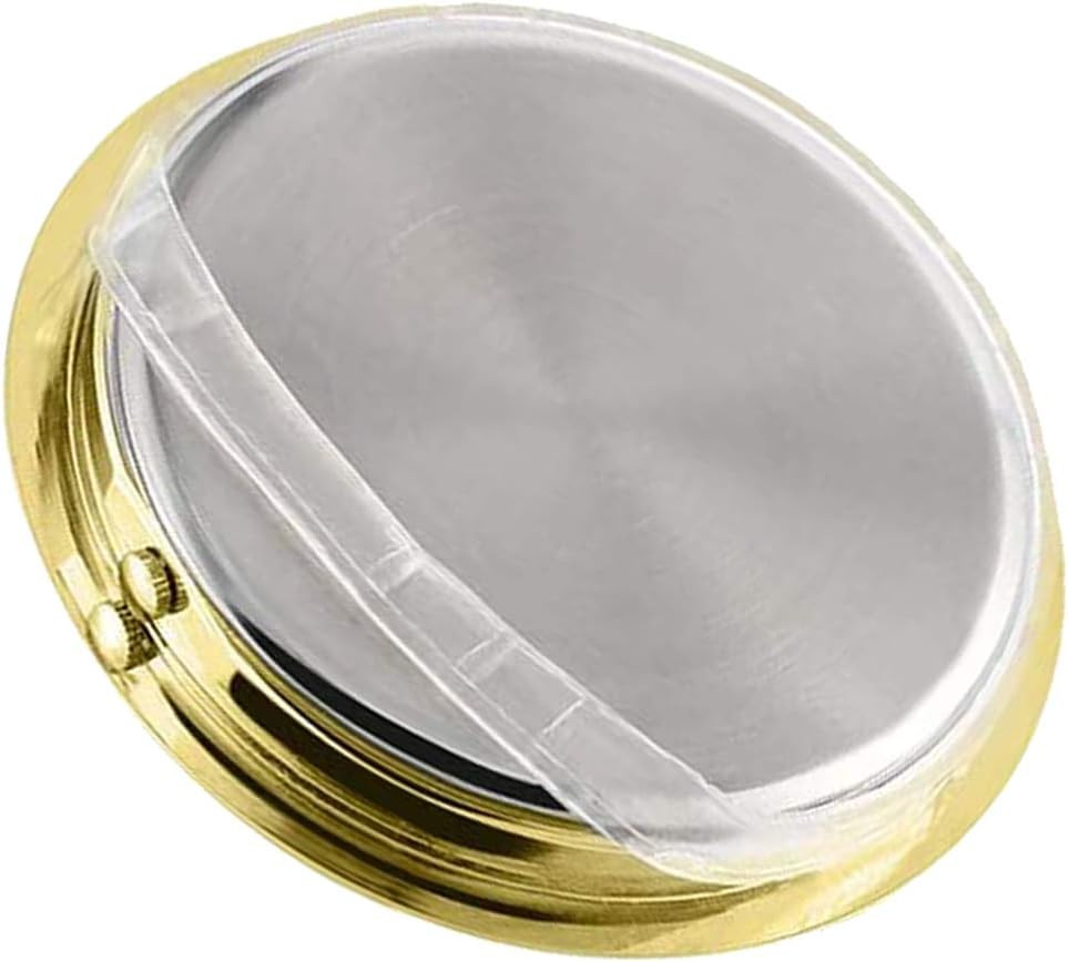 1.5" Mini Clock Insert White Face Gold Bezel Roman Numerals New