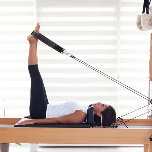 Pilates Straps - Double Loop D-Ring Black (Upgraded Material PU Leather)